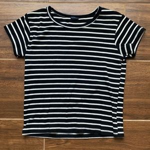 Black and White Striped Brandy Melville Tee